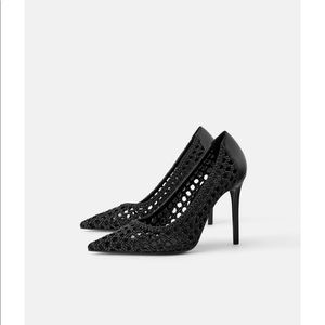 SOLD Zara Black Woven High Heels